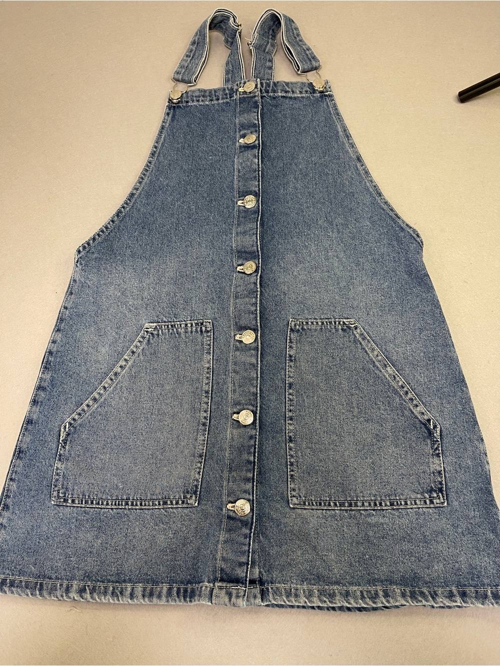 &DENIM Button Down Blue Denim Jumper Dress Women's Size 6 238